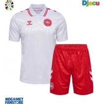 Danska Gostujuci Dres za djecu EP 2024 Kratak Rukav (+ Kratke hlače)